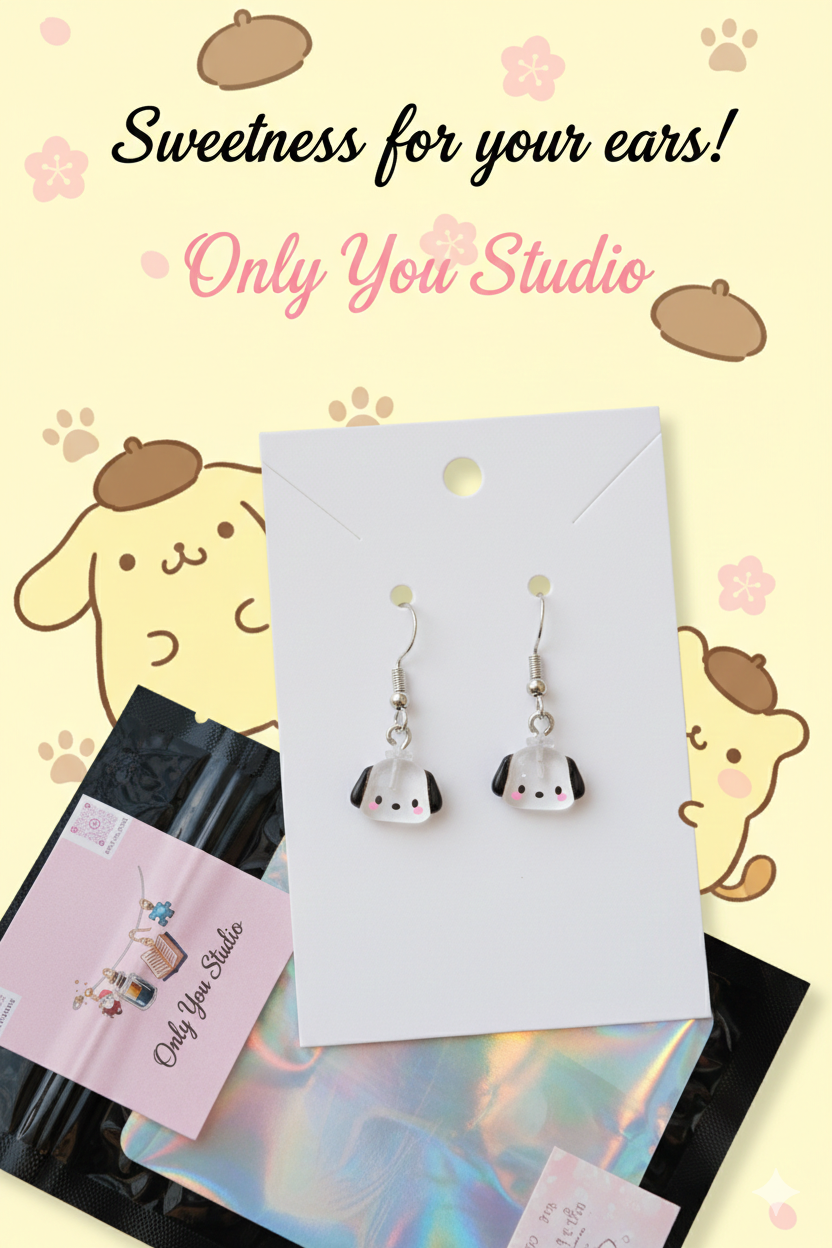 Sanrio Pochacco earrings