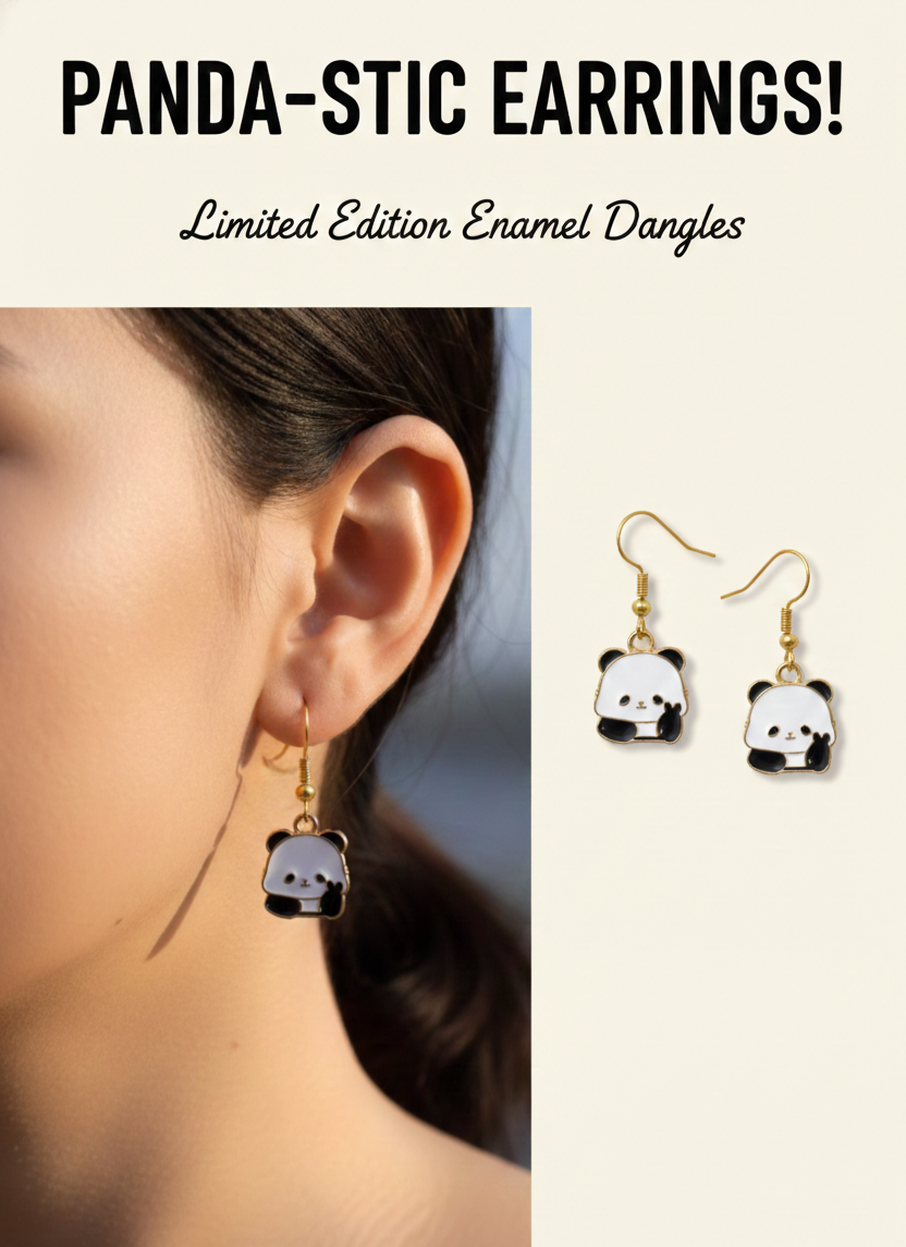 Cute Panda Earrings